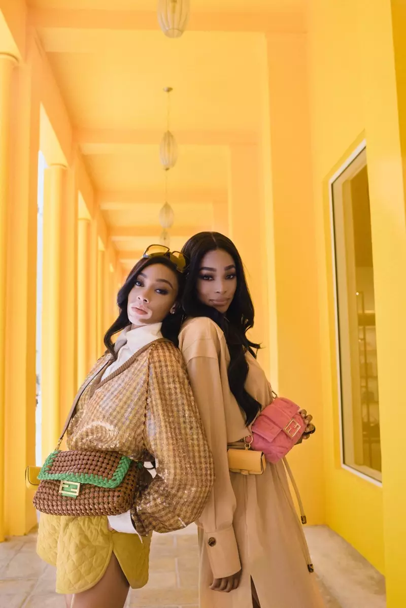 Model Winnie Harlow dan Shannon Hamilton membintangi kampanye Fendi #BaguetteFriendsForever