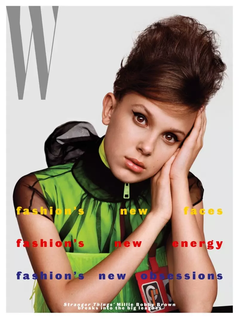 Millie Bobby Brown på W Magazine bind IV 2018-forside