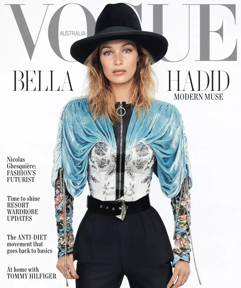 Բելլա Հադիդը հեռարձակում է Western Glam-ը Vogue Australia-ի համար