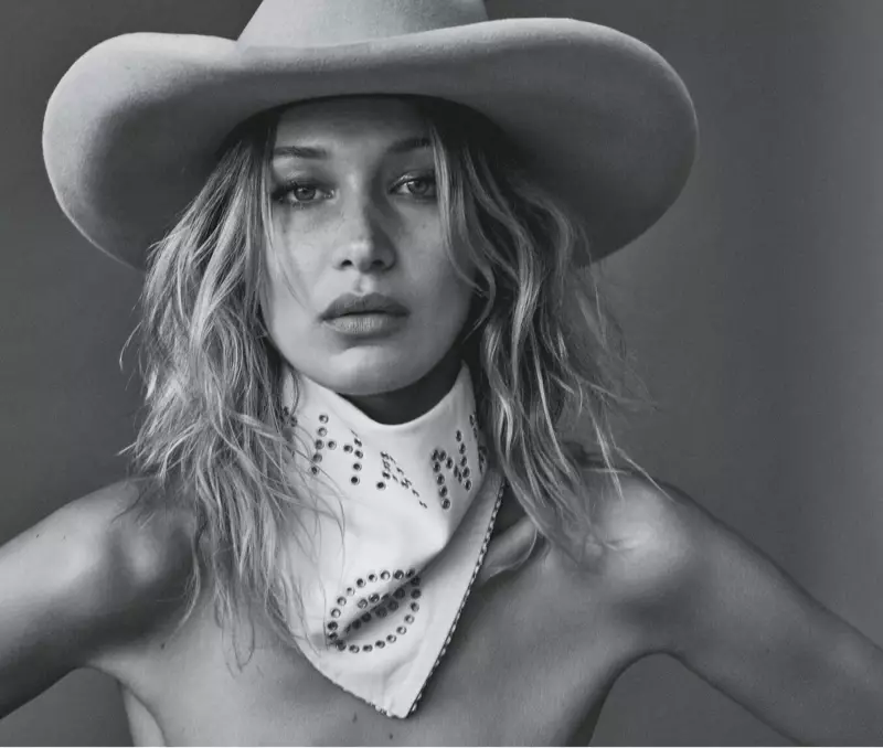 Bella Hadid Vogue Australia 2019 Cover Western Fashion Editoryal