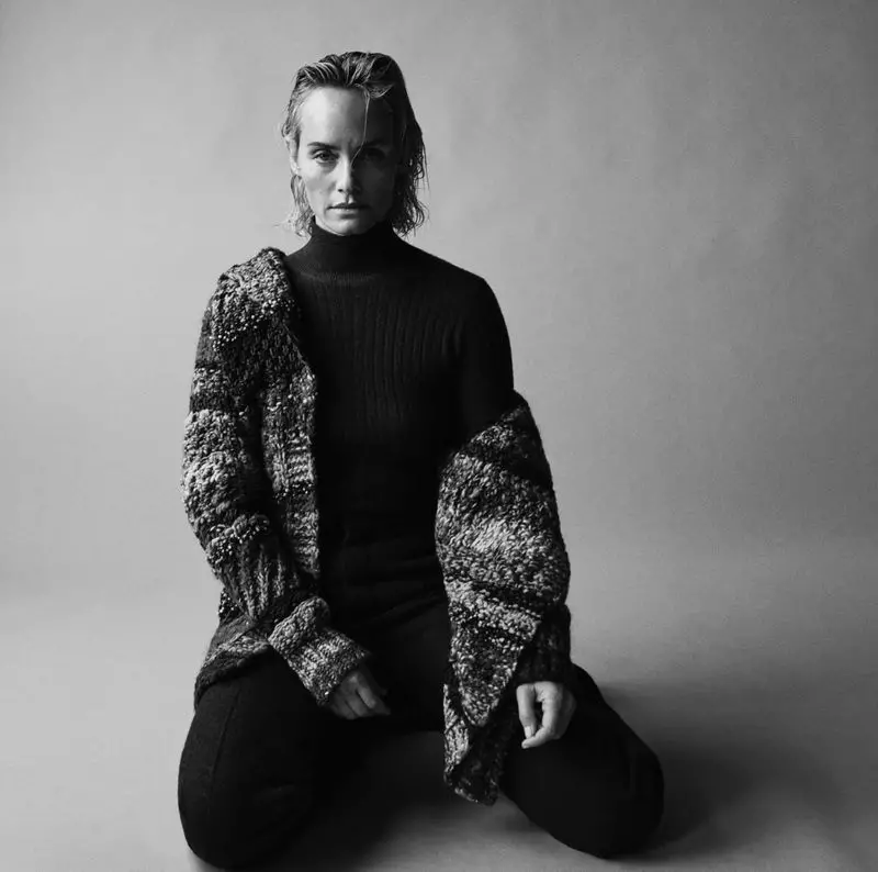 Amber Valletta Models Luxe Knitwear fun Sunday Times Style