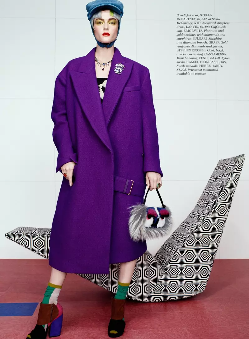 Zen Sevastyanova Gets Colorful for Elle October 2013 by Catherine Servel