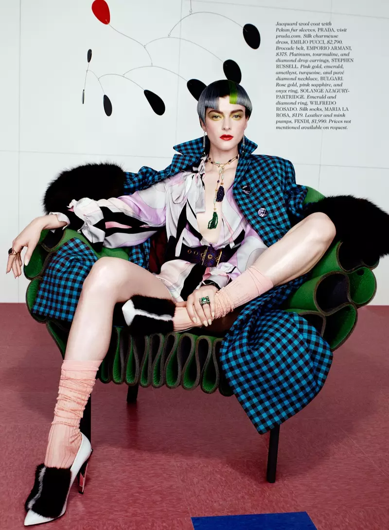 Zen Sevastyanova Gets Colorful for Elle October 2013 by Catherine Servel