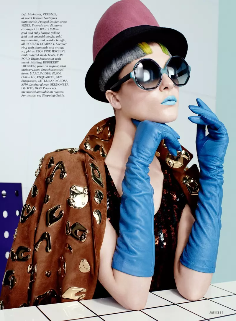 Zen Sevastyanova Gets Colorful for Elle October 2013 by Catherine Servel