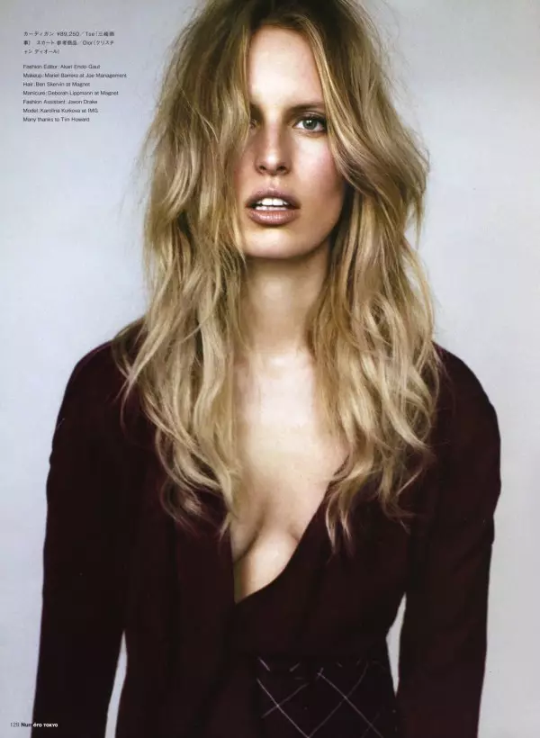 Karolina Kurkova untuk Numéro Tokyo Disember 2010 oleh Alex Cayley