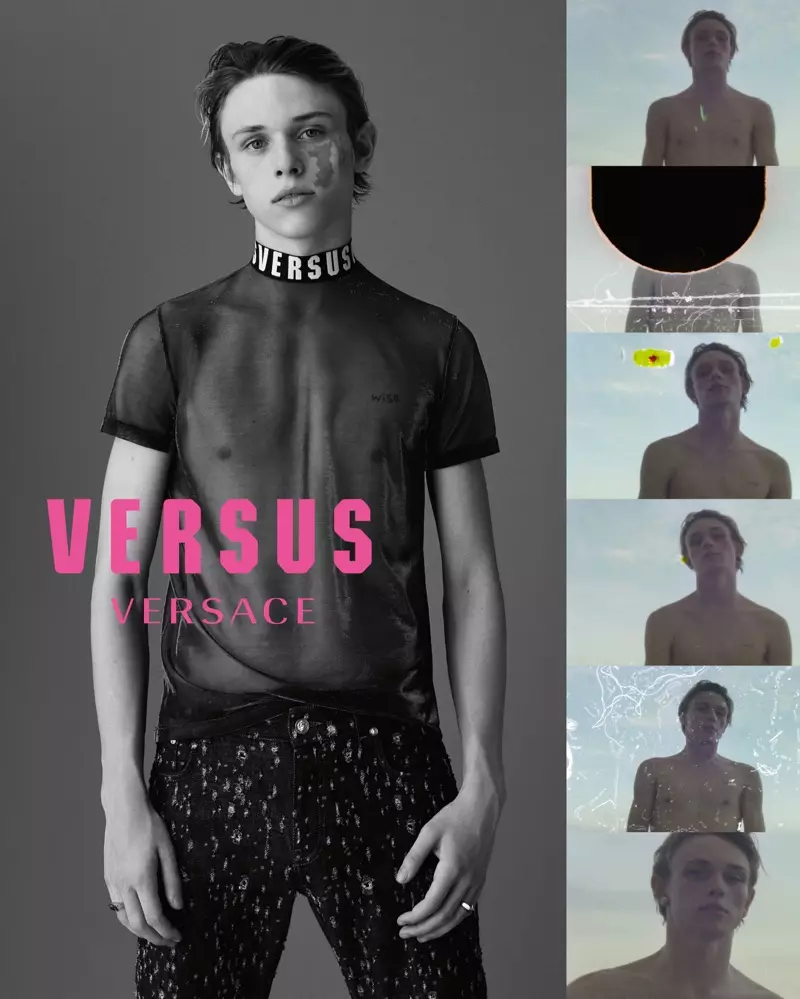 Judah Lang dans la campagne automne-hiver 2017 de Versus Versace