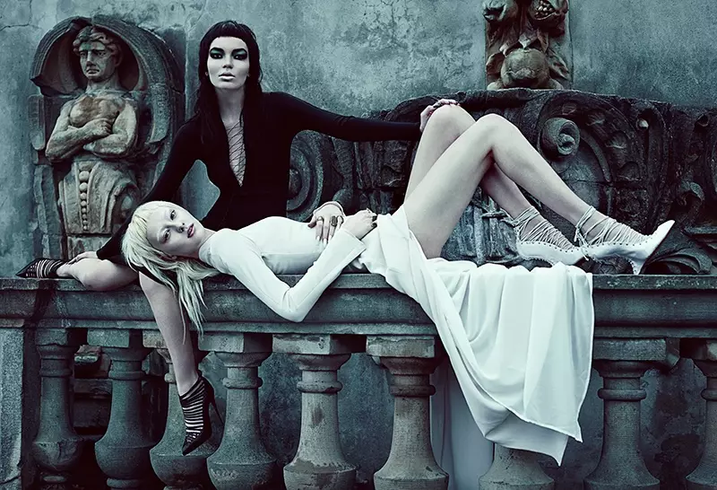 Garden of Good & Evil: Meagan + Gaby by Chris Nicholls for FASHION Magazine