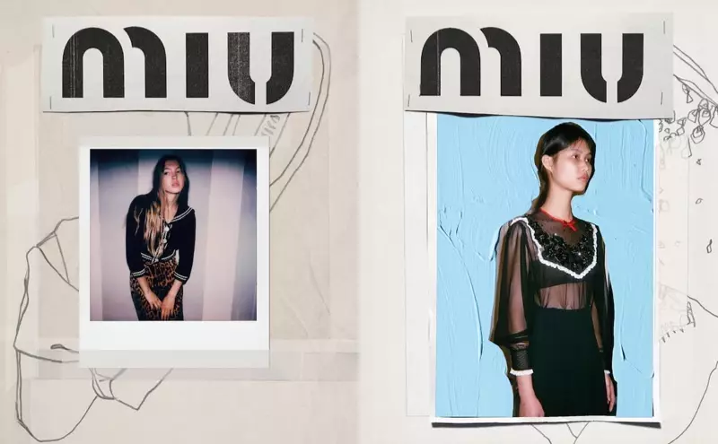 นางแบบ Lila Moss และ Jinrong Huang ปรากฏตัวในแคมเปญ Miu Miu Fall-Winter 2020