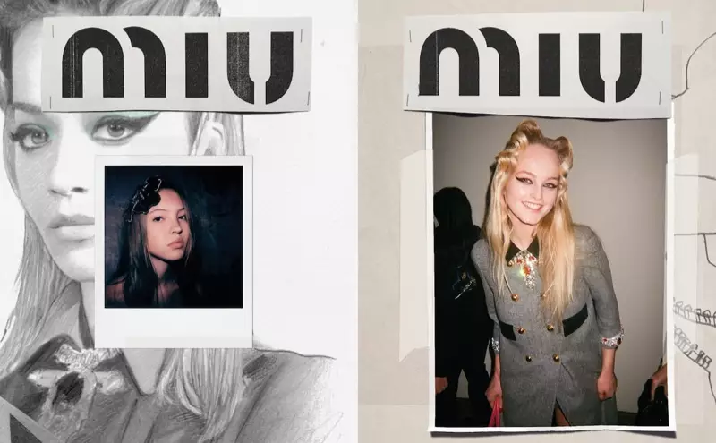 Lila Moss සහ Jean Campbell Miu Miu වැටීම-ශීත 2020 ව්‍යාපාරයේ රඟපාති.