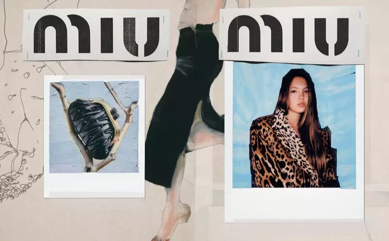 Le mannequin Lila Moss pose pour la campagne Miu Miu automne-hiver 2020.