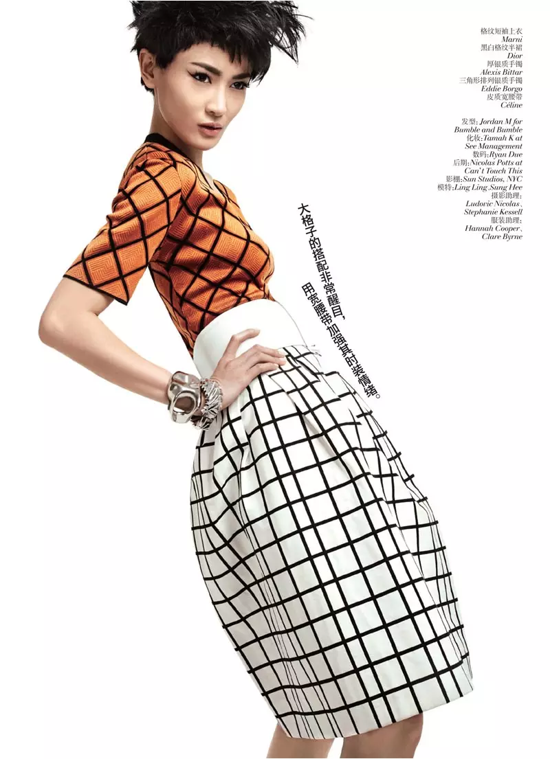 Ling Ling Kong & Sung Hee аз ҷониби Линколн Пилчер барои Vogue China майи 2012