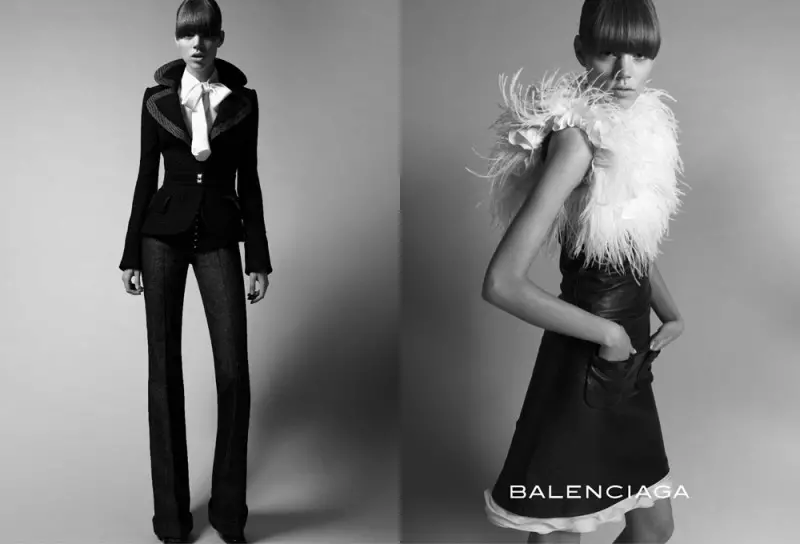 Dydd Iau Taflu'n ôl | Freja Beha Erichsen a Raquel Zimmermann ar gyfer Hysbysebion Balenciaga Fall 2005