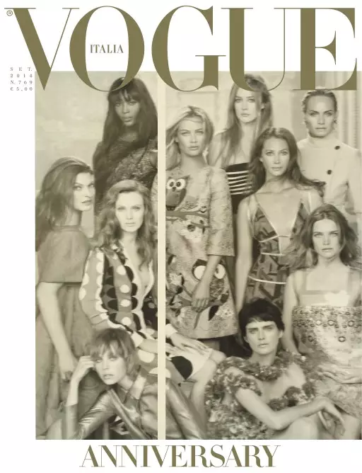 Vogue Italia presenta 50 modelos en su portada de septiembre de 2014