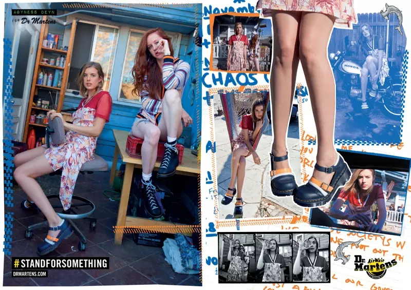 Agyness Deyn per la collezione Primavera/Estate 2014 di Dr. Martens