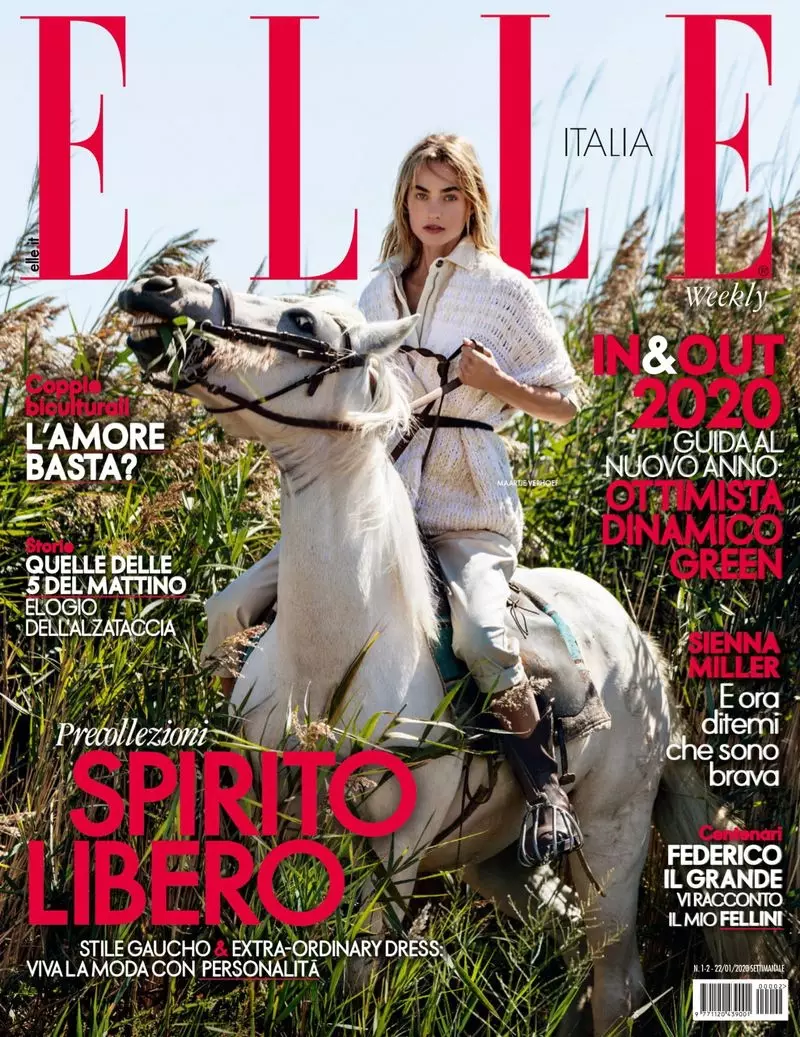 Maartje Verhoef ELLE Italien 2020 Cover Equestrian Fashion Editorial