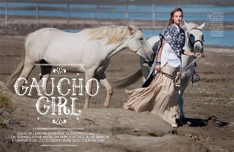 Gikuha ni Maartje Verhoef ang Equestrian Fashion alang sa ELLE Italy