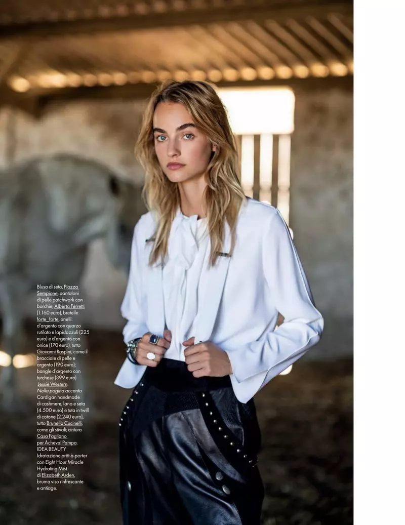 Gikuha ni Maartje Verhoef ang Equestrian Fashion alang sa ELLE Italy