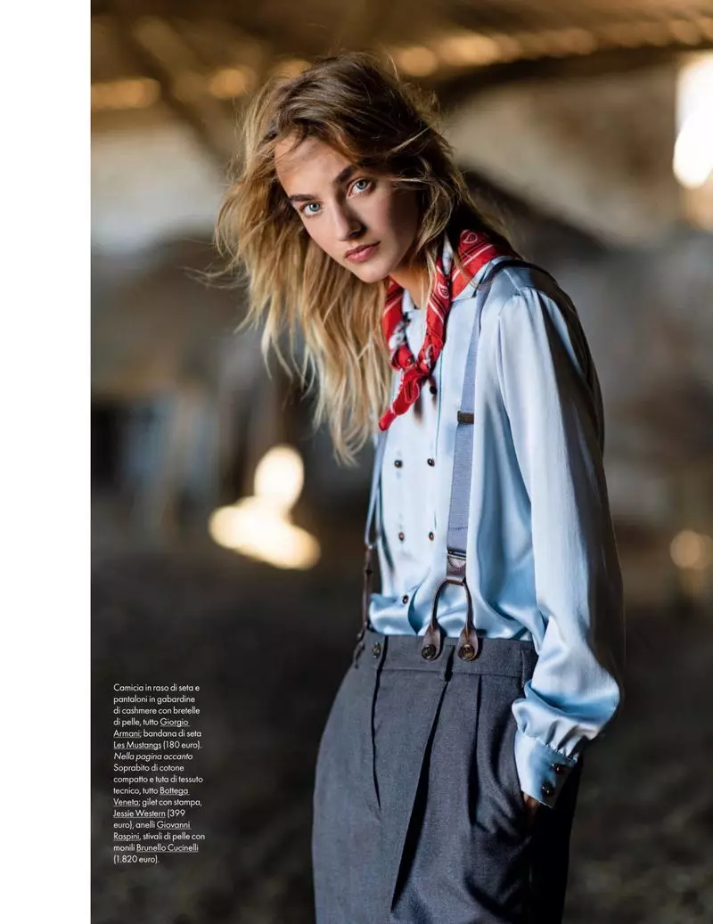 Gikuha ni Maartje Verhoef ang Equestrian Fashion alang sa ELLE Italy