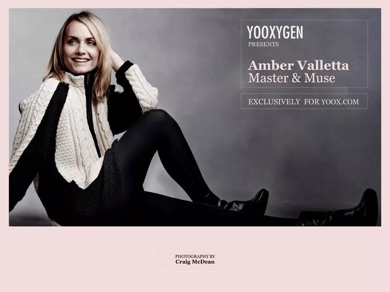 Amber Valletta dia miara-miasa amin'ny Yoox ho an'ny Master & Muse Collection