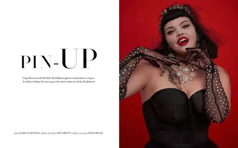 Isadee Jansen pojawia się w Pin-Up w Dolce & Gabbana na Harper's Bazaar w Brazylii