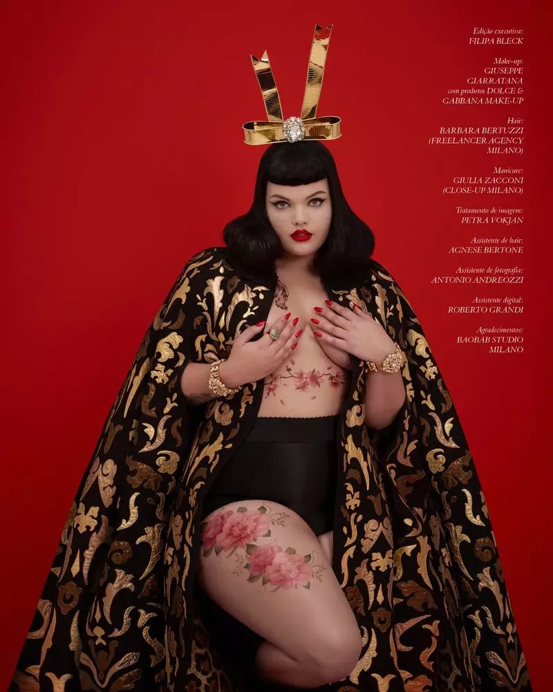 Isadee Jansen va pin-up a Dolce & Gabbana per a Harper's Bazaar Brasil