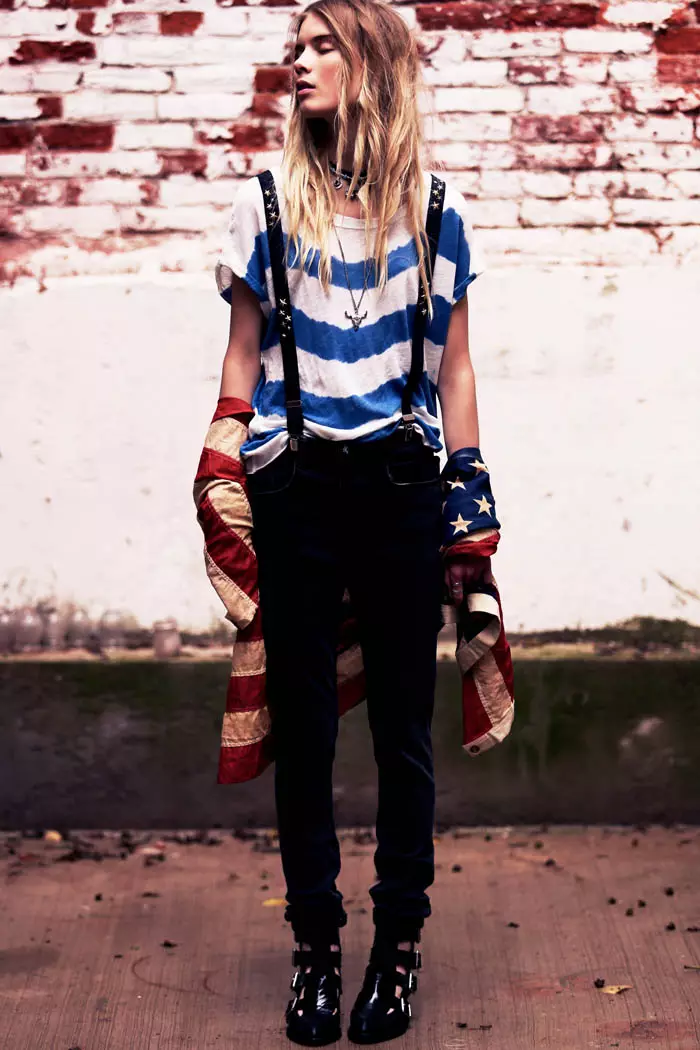 Elsa Sylvan Dons Americana Style fir Free Leit Lookbook