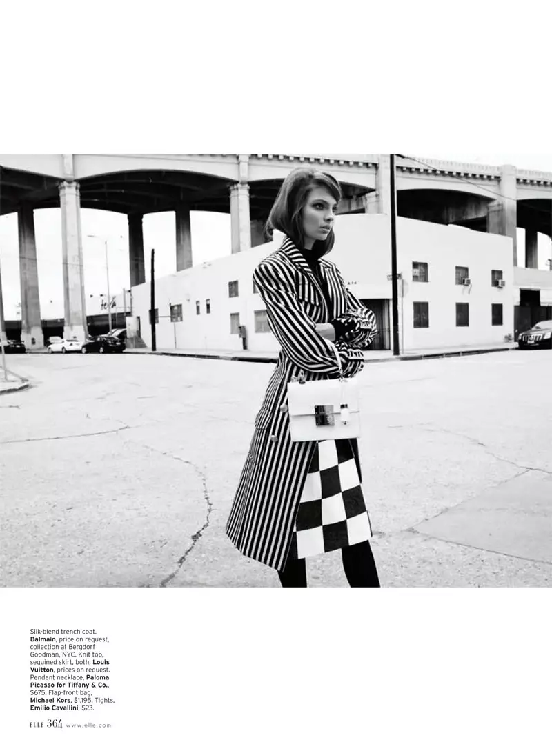 Carola Remer on Horst Diekgerdesin Elle US huhtikuun 2013 Mod Chic