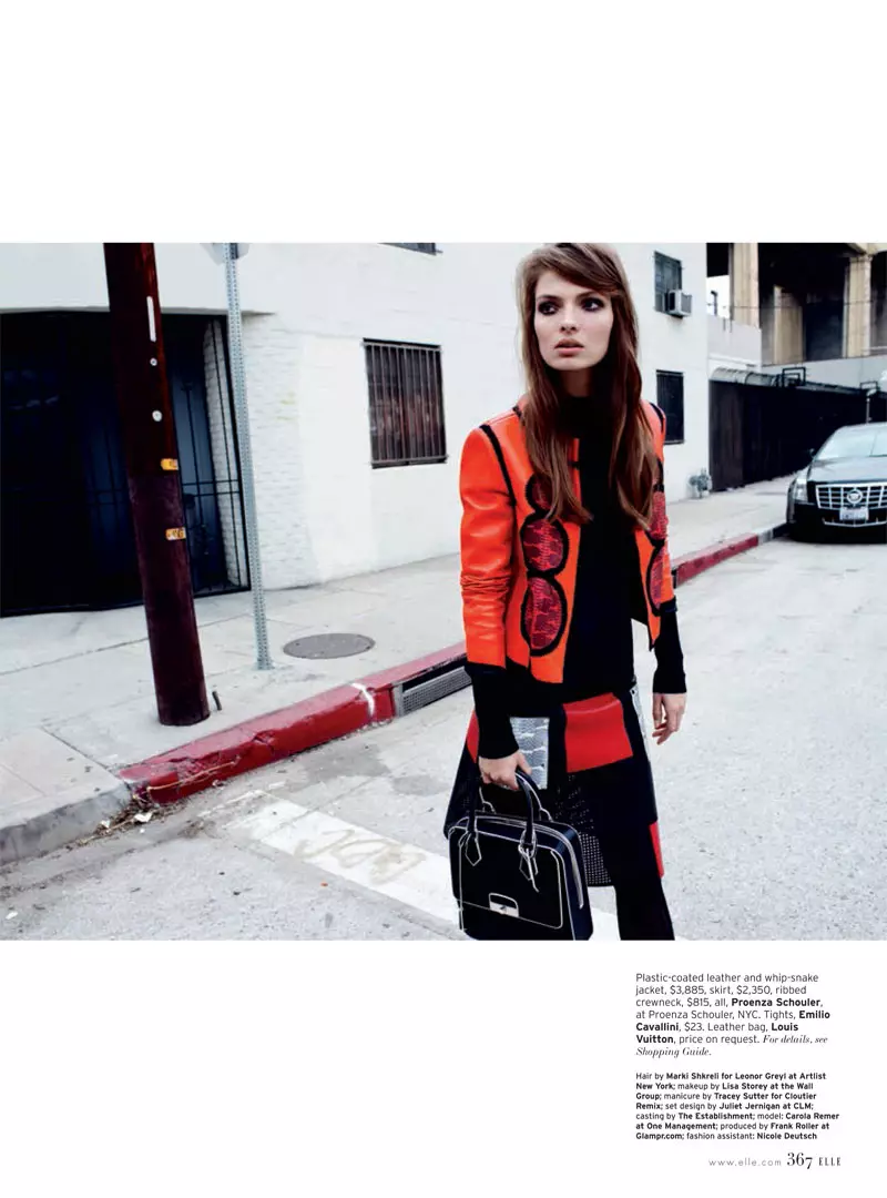 Carola Remer is Mod Chic foar Elle US april 2013 troch Horst Diekgerdes