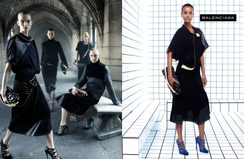 Kampanye Musim Gugur Balenciaga 2011 | Liya Kebede, Julia Nobis, Juliane Gruner & Lainnya oleh Steven Meisel