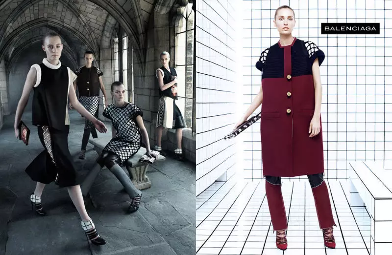 Balenciaga Aŭtuno 2011 Kampanjo | Liya Kebede, Julia Nobis, Juliane Gruner & Aliaj de Steven Meisel