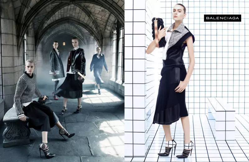 Balenciaga 2011ko udazkeneko kanpaina | Steven Meisel-en Liya Kebede, Julia Nobis, Juliane Gruner eta beste batzuk