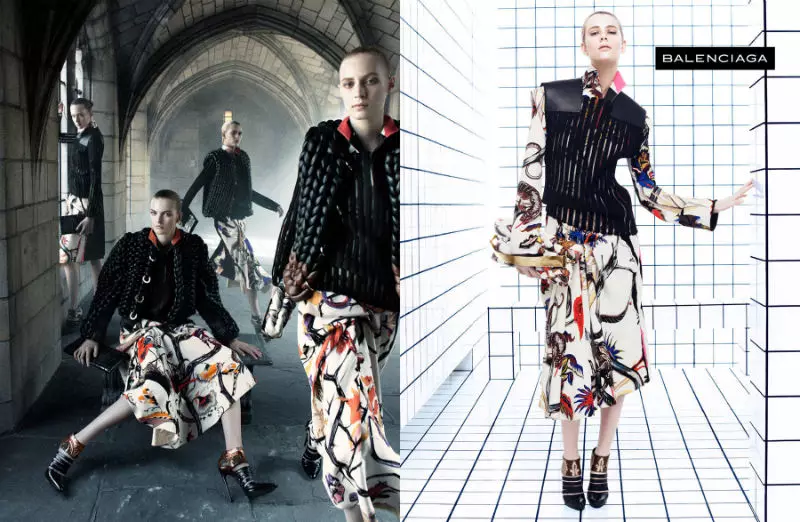 Balenciaga Aŭtuno 2011 Kampanjo | Liya Kebede, Julia Nobis, Juliane Gruner & Aliaj de Steven Meisel