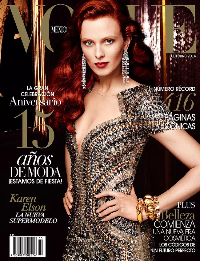 Irina Shayk, Karen Elson, Cameron Russell Forsíðu Vogue Mexíkó október 2014