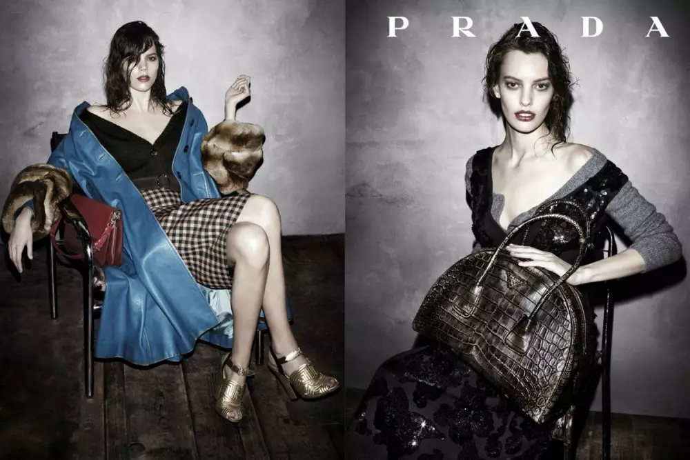 Tempo Prada urang Lengkep ragrag 2013 Kampanye ku Steven Meisel