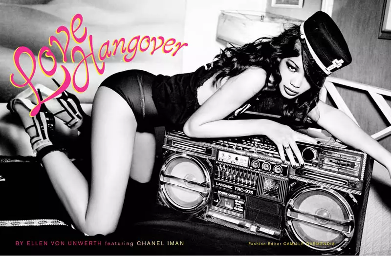 Chanel Iman Smolders w Galore Magazine #2 autorstwa Ellen von Unwerth