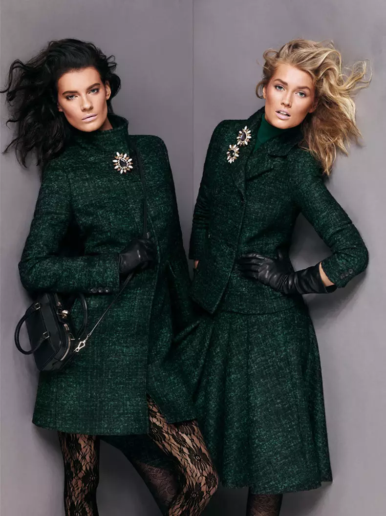 U-Toni Garrn kunye noQuerelle Jansen baBonisa ubuNyoko obunyulu kwiPhulo le-Max Mara Studio's Fall 2012