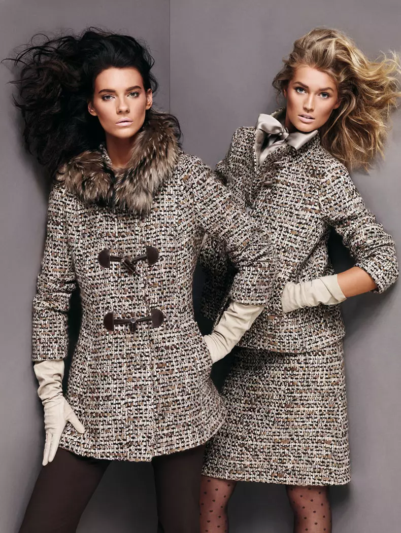 U-Toni Garrn kunye noQuerelle Jansen baBonisa ubuNyoko obunyulu kwiPhulo le-Max Mara Studio's Fall 2012