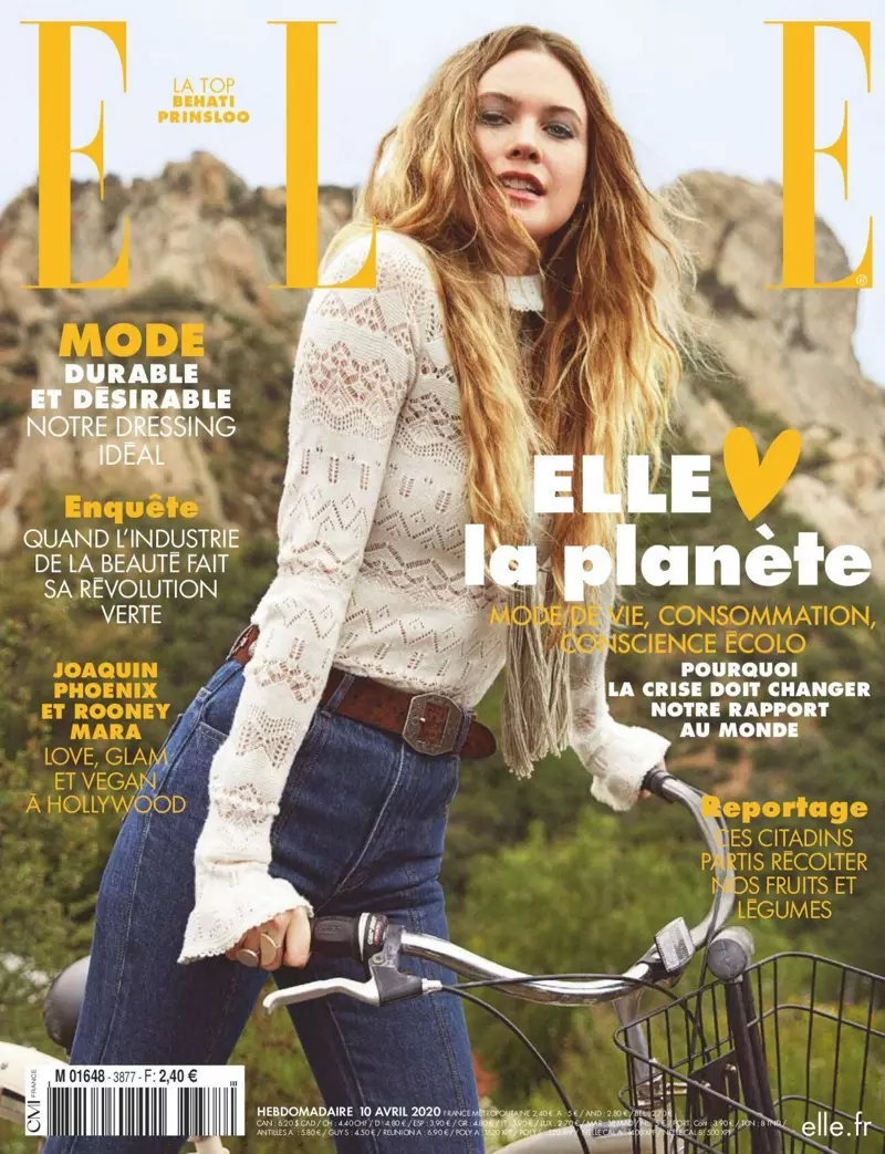 Behati Prinsloo ELLE France 2020 Boho Cover Fashion Editorial