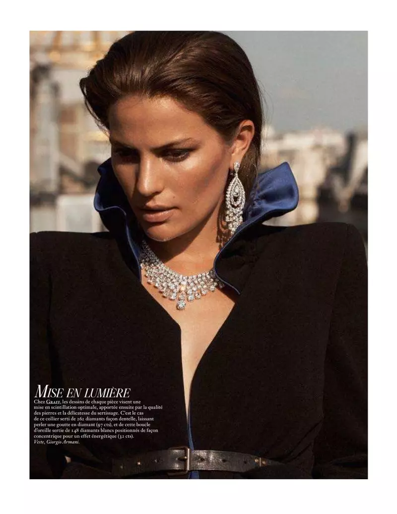 Cameron Russell-ek distira egiten du Precious Gems-en Vogue Paris-erako