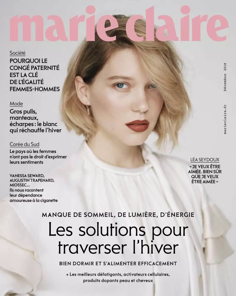 Lea Seydoux on Marie Claire France December 2018 Cover