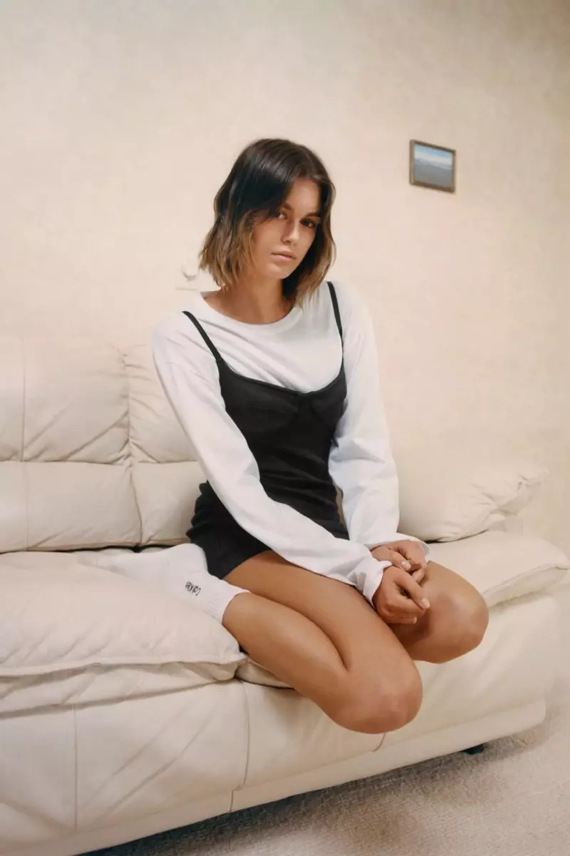 Model Kaia Gerber erscheint in der Heron Preston for Calvin Klein Kampagne.