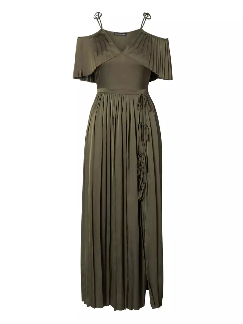 Banana Republic x Olivia Palermo Pleated Off-the-Taktak Maxi Dress $148