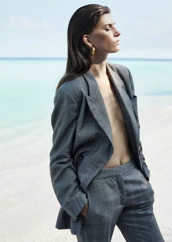 Valerija Kelava Layers at the Beach for Harper's Bazaar Russia