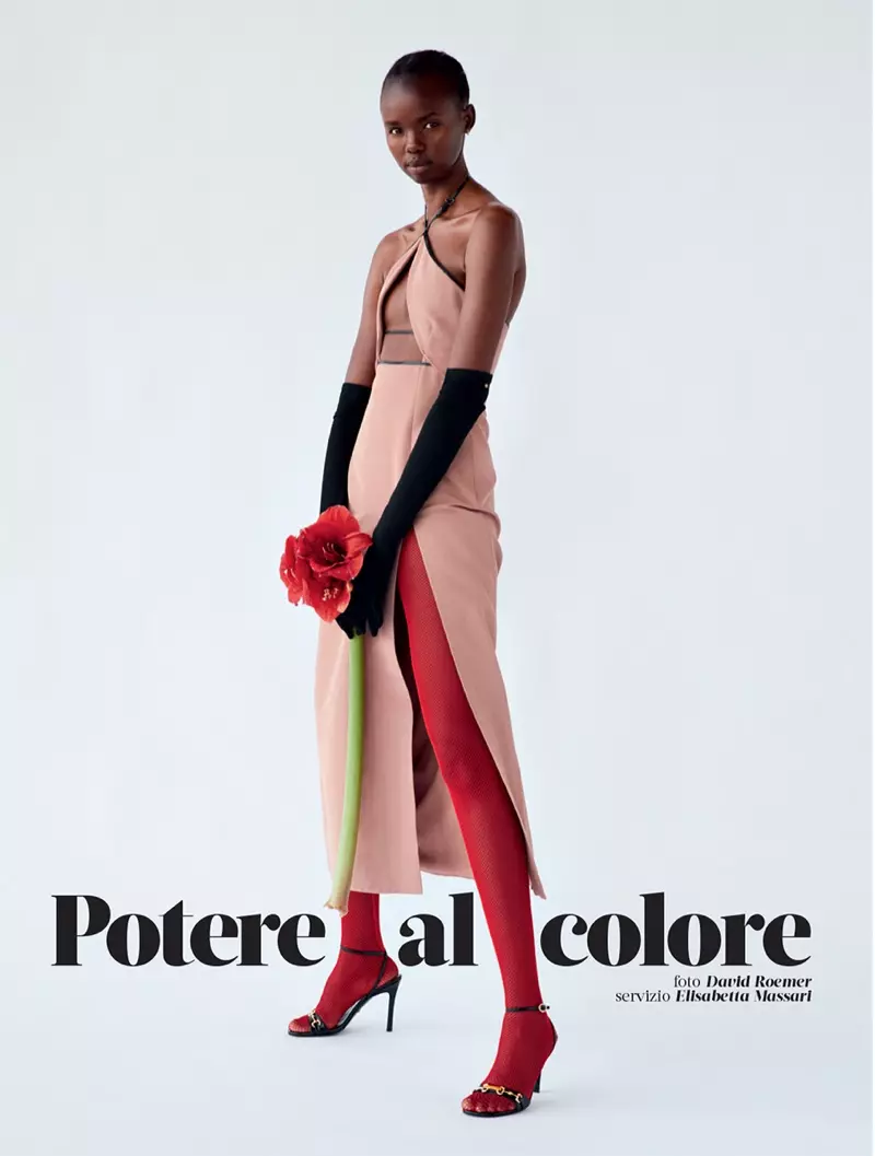 Nagpo-pose si Akiima sa Vibrant Fashions para kay Marie Claire Italy