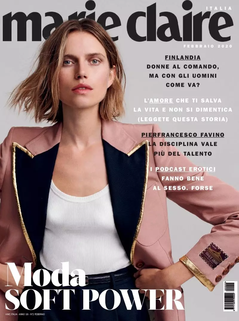 Cato Van Ee poseert in statement looks voor Marie Claire Italy