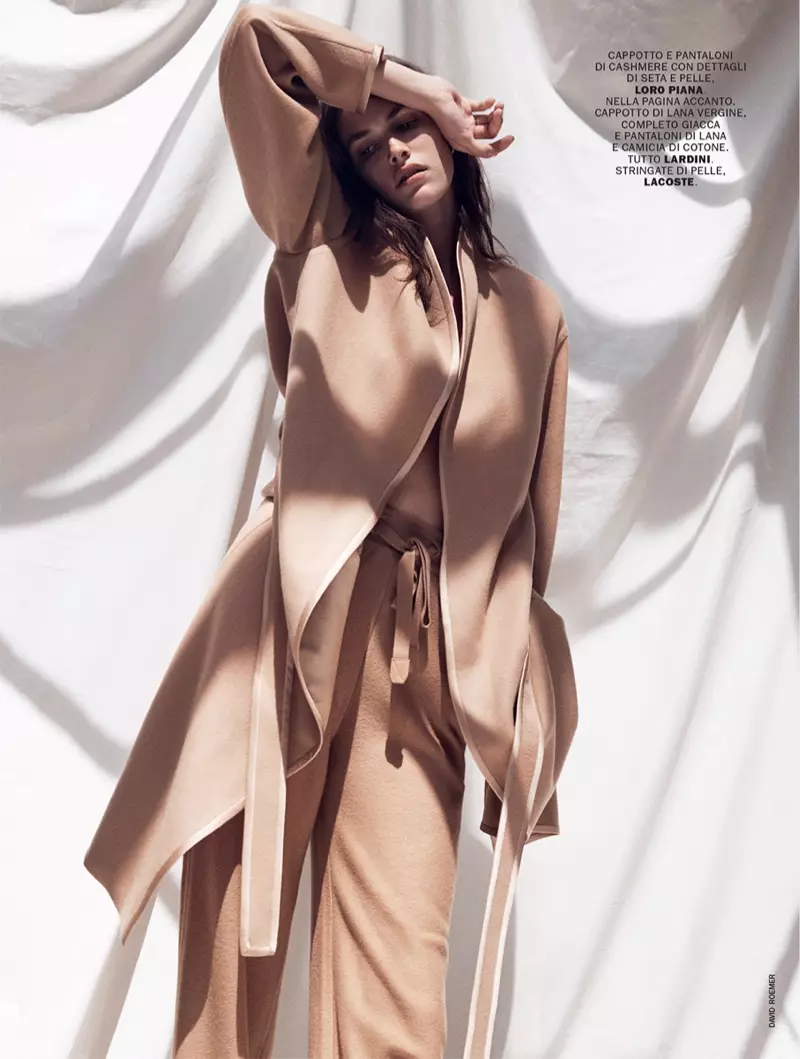 Vanessa Moody posa en looks de nova tempada para Marie Claire Italia