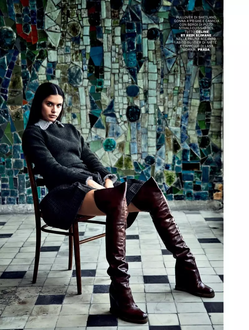 Sara Sampaio Poses hauv Pre-Fall Fashion rau Marie Claire Ltalis