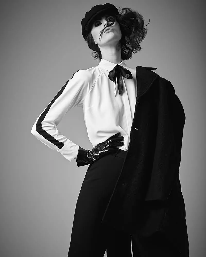 Anastasia Jovanovic Channels Charlie Chaplin weHarper's Bazaar Vietnam