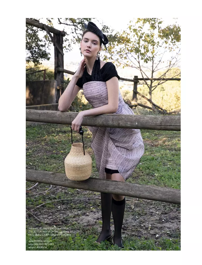 Laia Veiga vesteix una noia de granja per a ELLE Bulgària