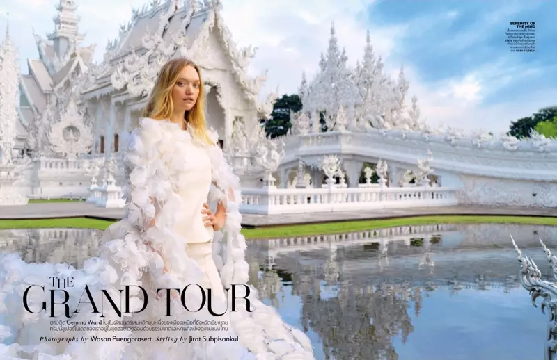 Gemma Ward faz um tour elegante para a Vogue Tailândia
